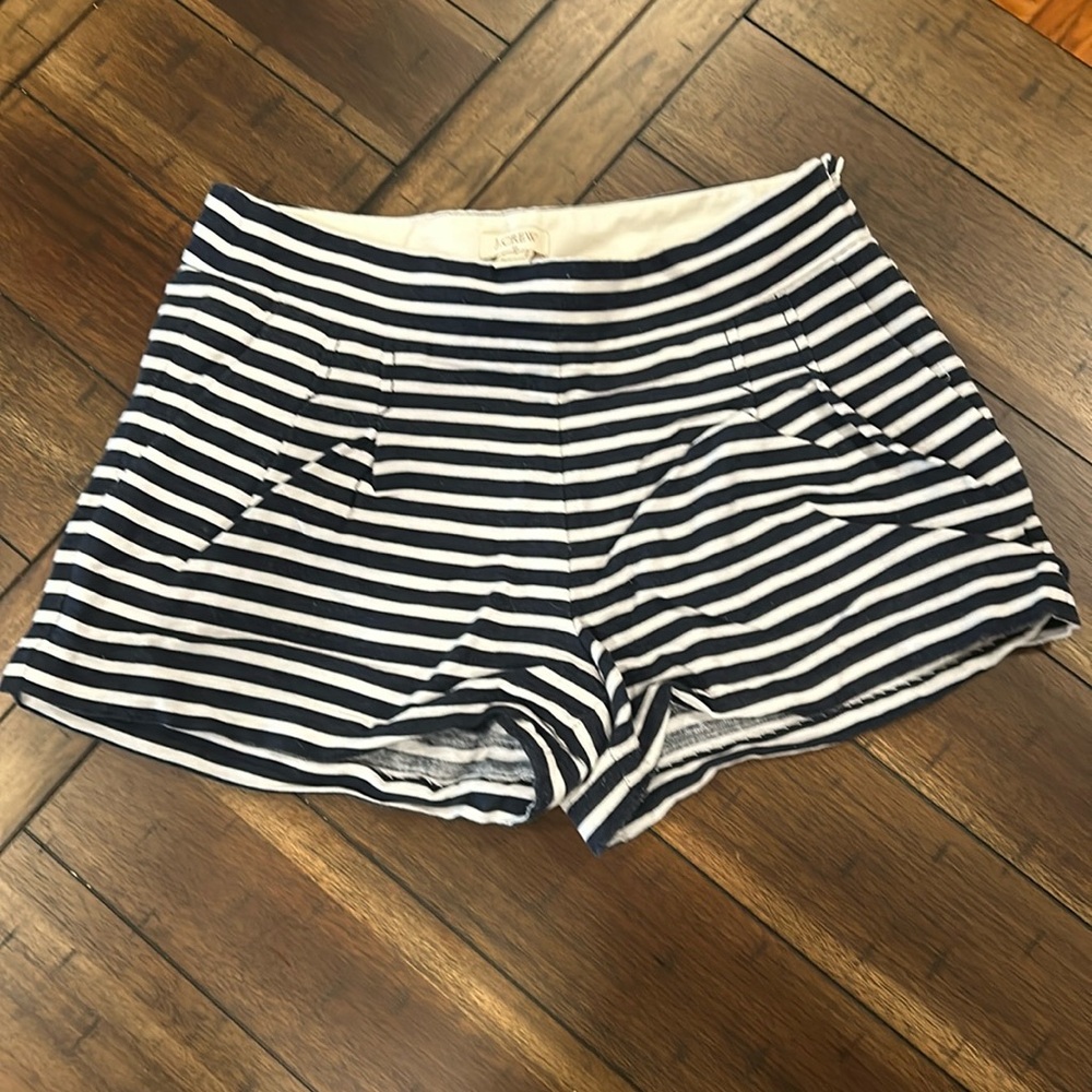 J Crew Factory Navy/White Striped Shorts size 4